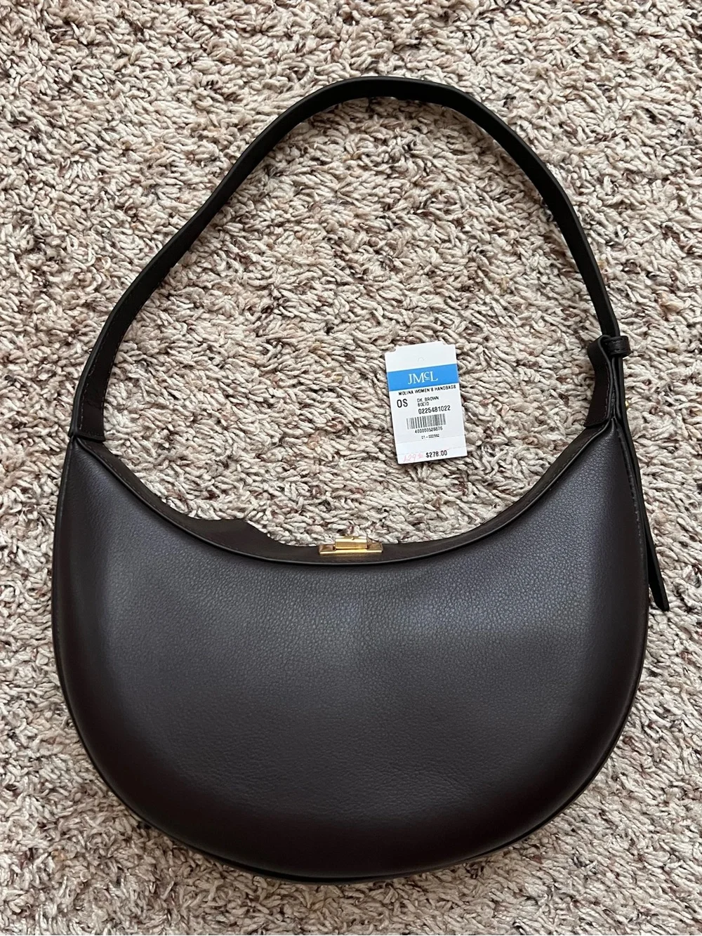 J. Mclaughlin Molina Brown Leather Handbag $278 MSRP